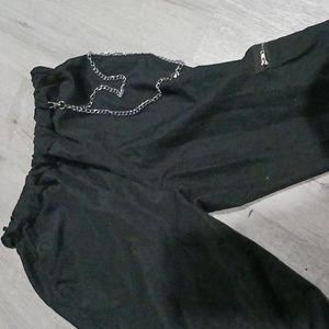 Black pants with chain